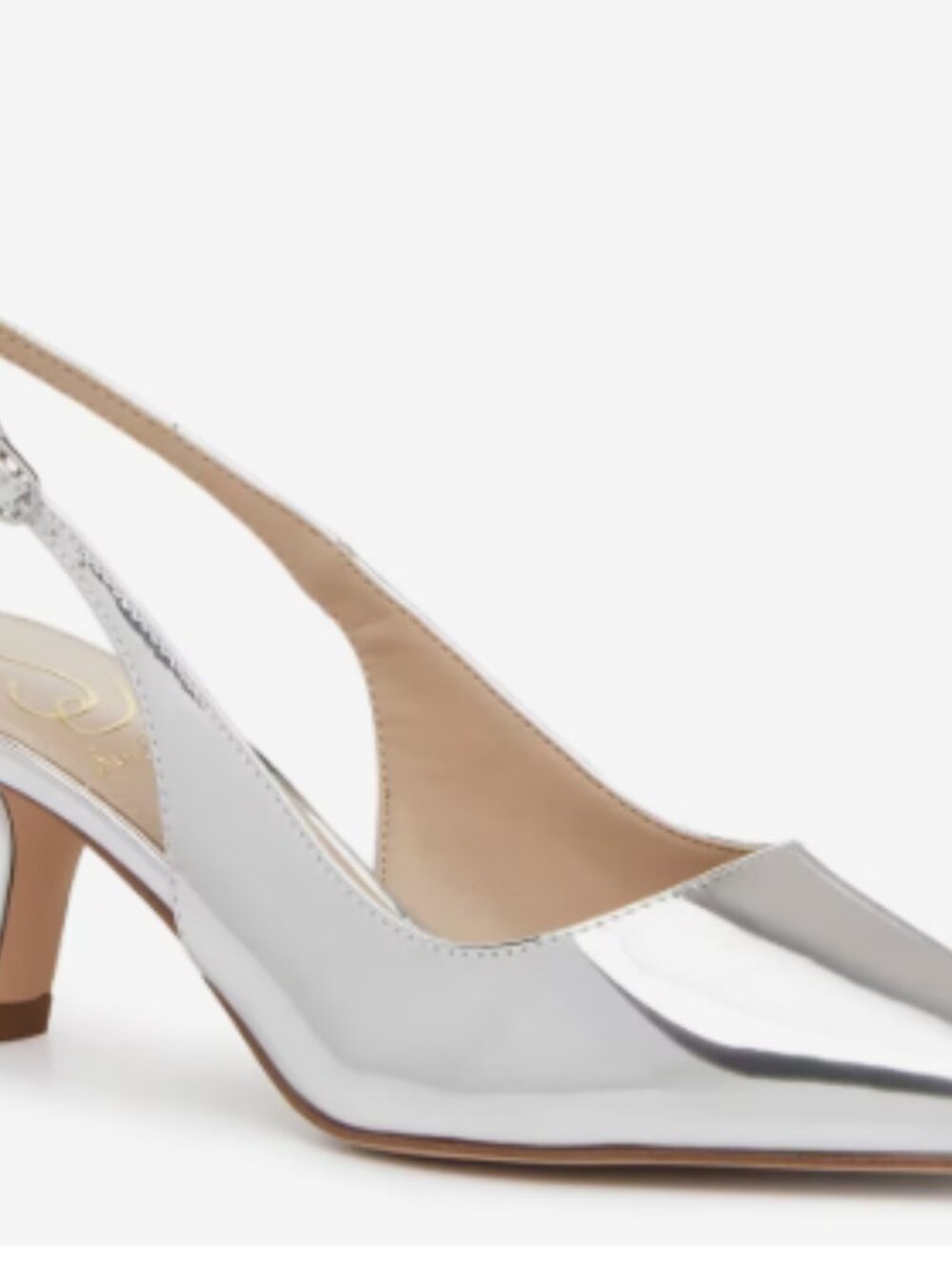 Sam Edelman Bianka Slingback Pump in Silver Size 7 - Picture 3 of 9
